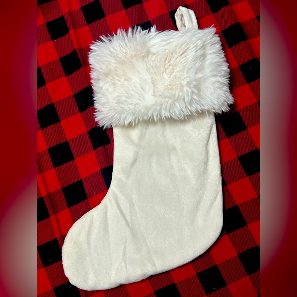 Berkshire Christmas Stocking, Home Plush Faux Fur Luxury Stocking White 22” Long